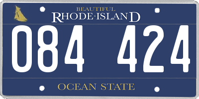 RI license plate 084424