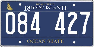 RI license plate 084427