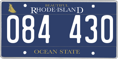 RI license plate 084430