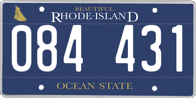 RI license plate 084431