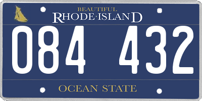 RI license plate 084432