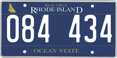 RI license plate 084434
