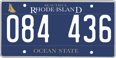 RI license plate 084436