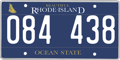 RI license plate 084438