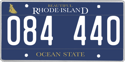 RI license plate 084440