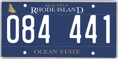 RI license plate 084441