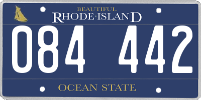 RI license plate 084442