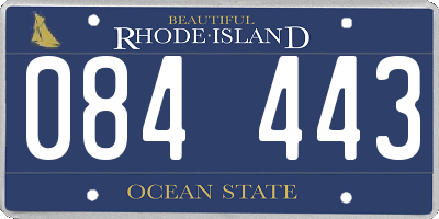 RI license plate 084443