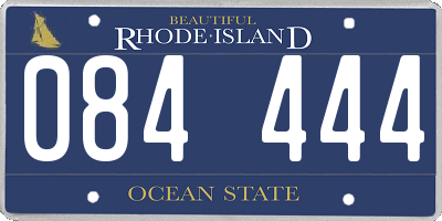 RI license plate 084444
