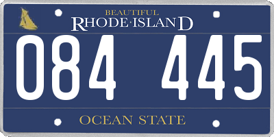 RI license plate 084445