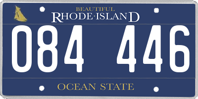 RI license plate 084446