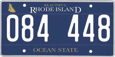 RI license plate 084448