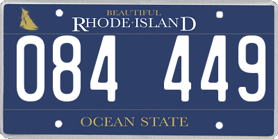 RI license plate 084449