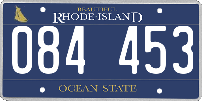 RI license plate 084453