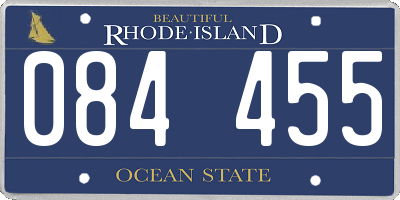 RI license plate 084455