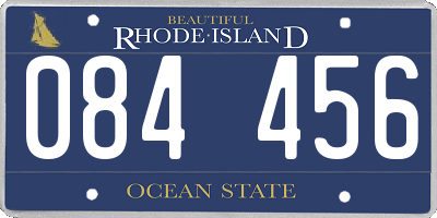 RI license plate 084456