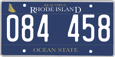 RI license plate 084458