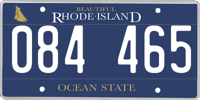 RI license plate 084465
