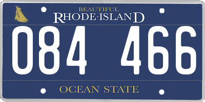 RI license plate 084466