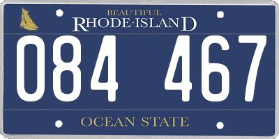 RI license plate 084467