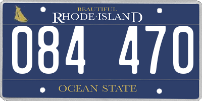 RI license plate 084470