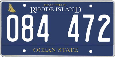 RI license plate 084472