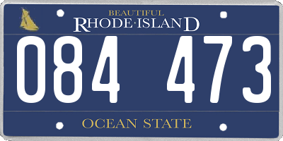 RI license plate 084473