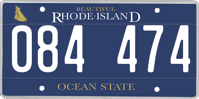 RI license plate 084474