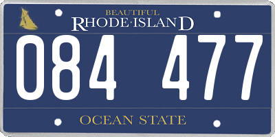 RI license plate 084477