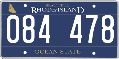 RI license plate 084478