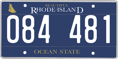 RI license plate 084481