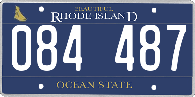 RI license plate 084487