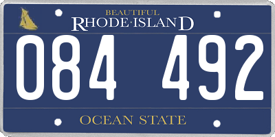 RI license plate 084492
