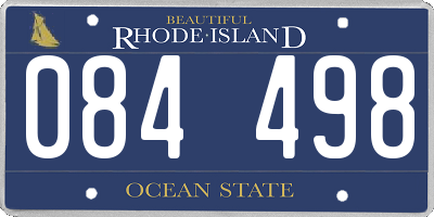 RI license plate 084498