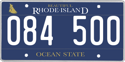RI license plate 084500