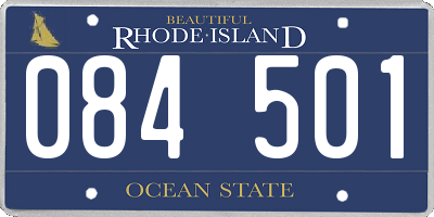 RI license plate 084501