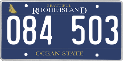 RI license plate 084503