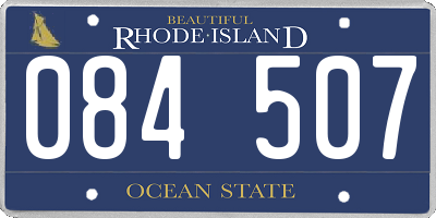 RI license plate 084507