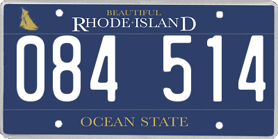 RI license plate 084514