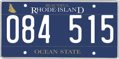 RI license plate 084515