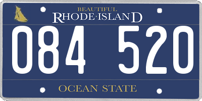 RI license plate 084520