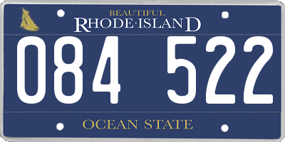 RI license plate 084522