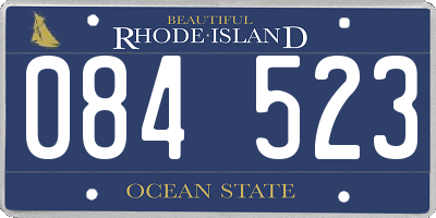 RI license plate 084523