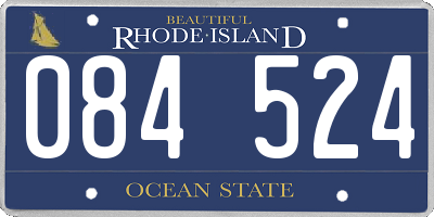 RI license plate 084524