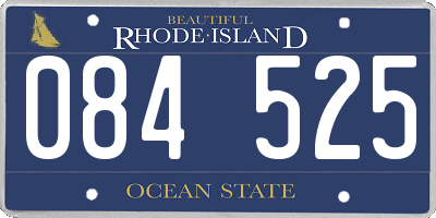 RI license plate 084525