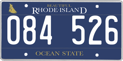 RI license plate 084526