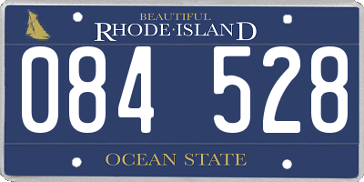RI license plate 084528