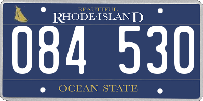 RI license plate 084530