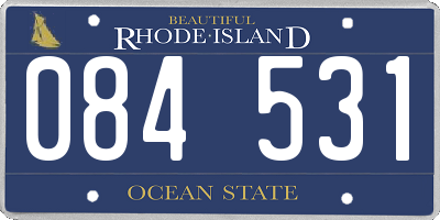 RI license plate 084531