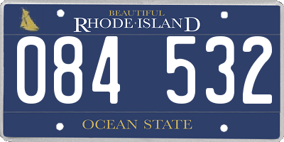 RI license plate 084532